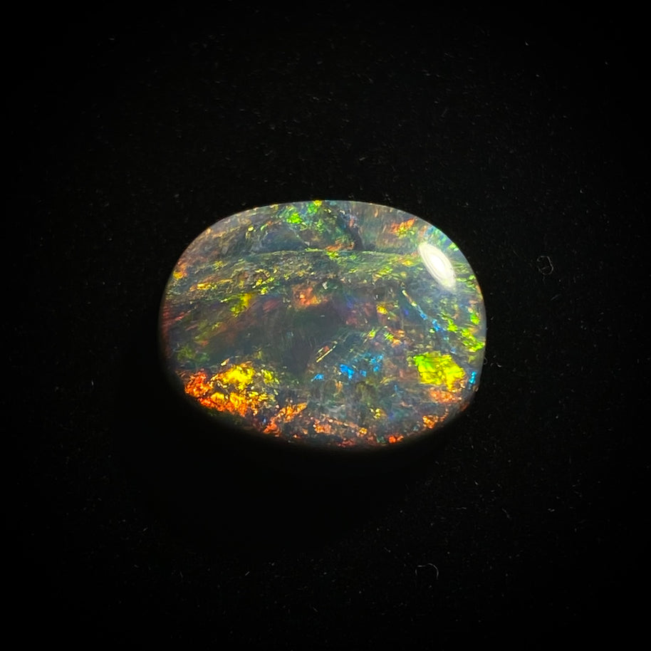 Solid black opal - 11389