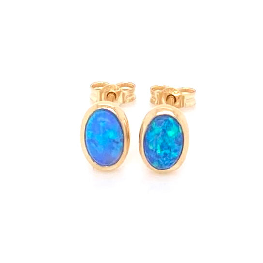 Studs - Solid opals Ge 066