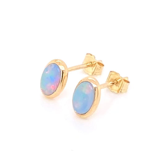Studs - Solid opals Ge 060