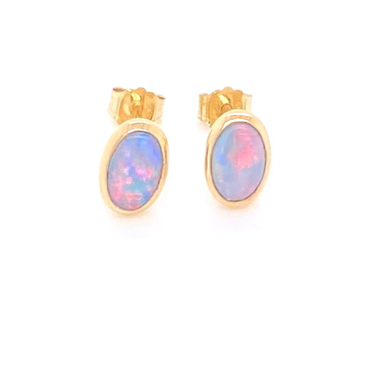 Studs - Solid opals Ge 060