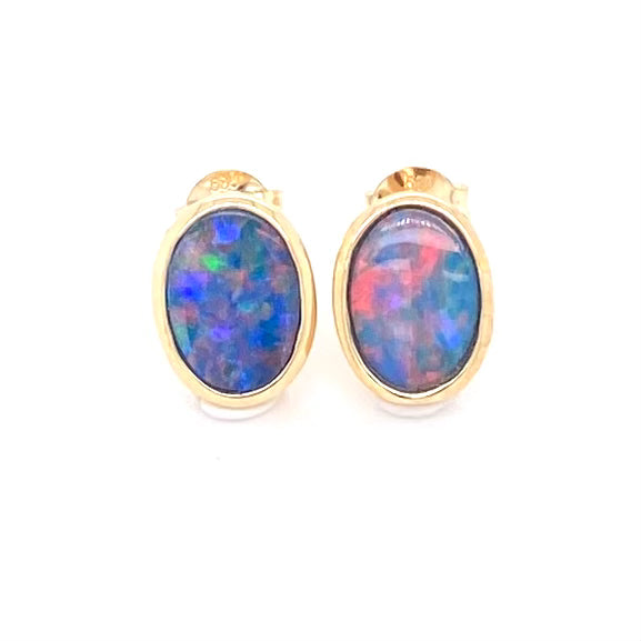 Studs - Doublet opals Ge 006