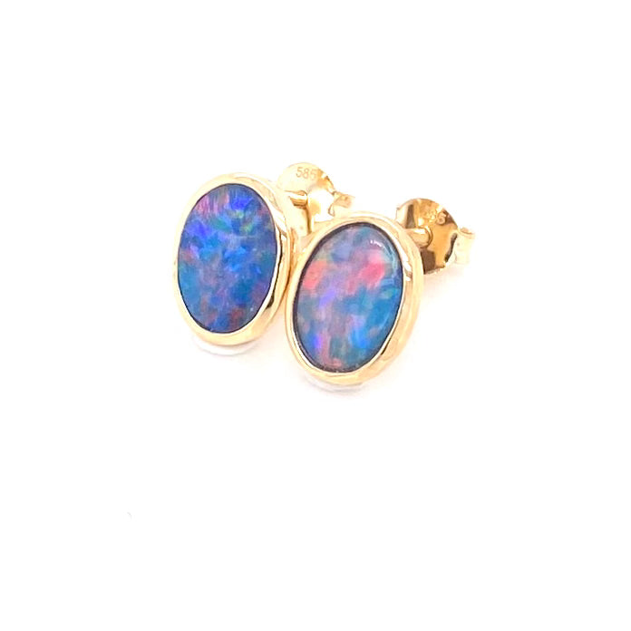 Studs - Doublet opals Ge 006