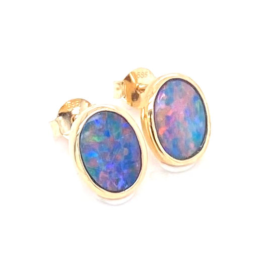 Studs - Doublet opals Ge 006