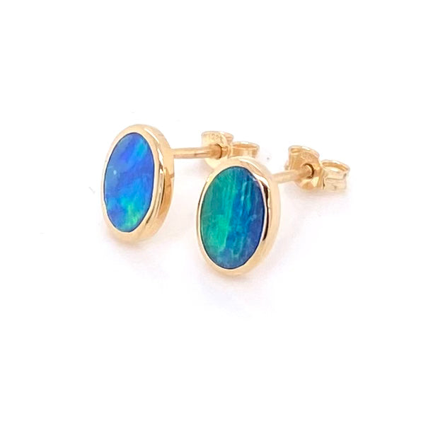 Studs - Doublet opals Ge 082