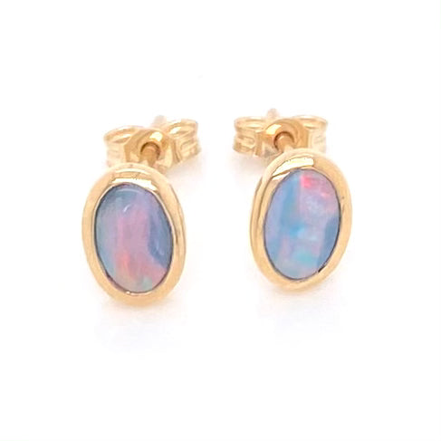 Studs - Solid opals Ge 064