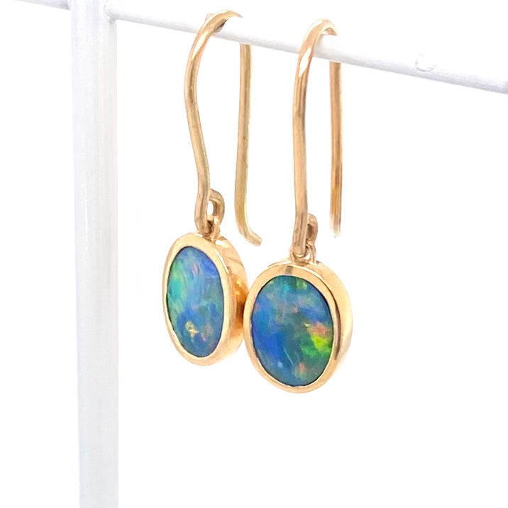 Earrings - Doublet opals Gh 009
