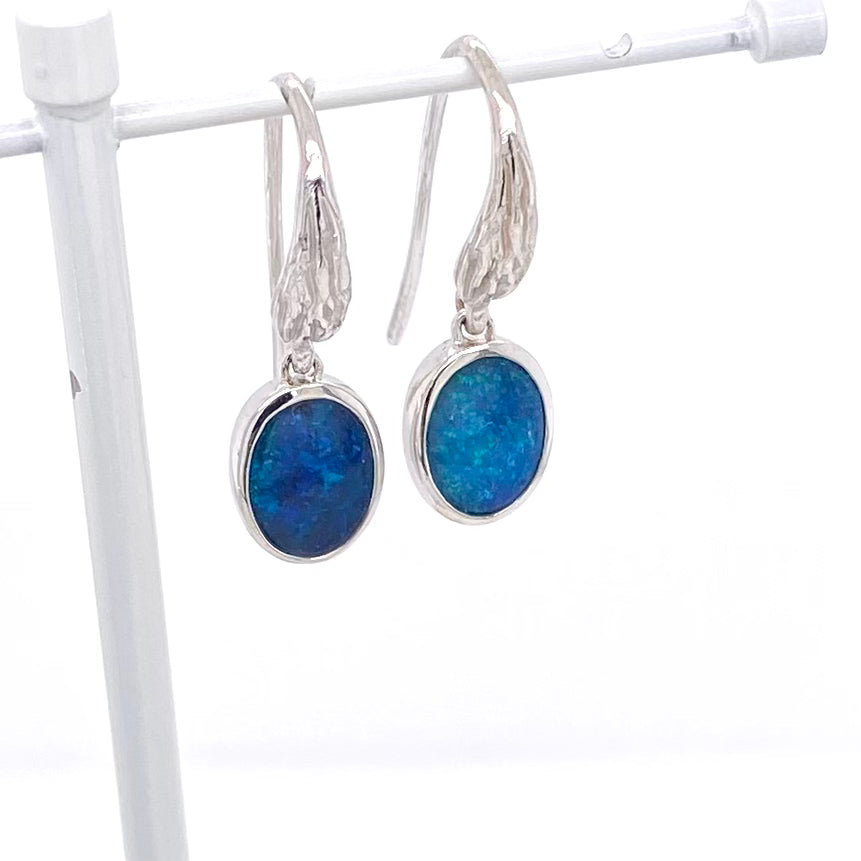 Earrings - Double opals Sh 044