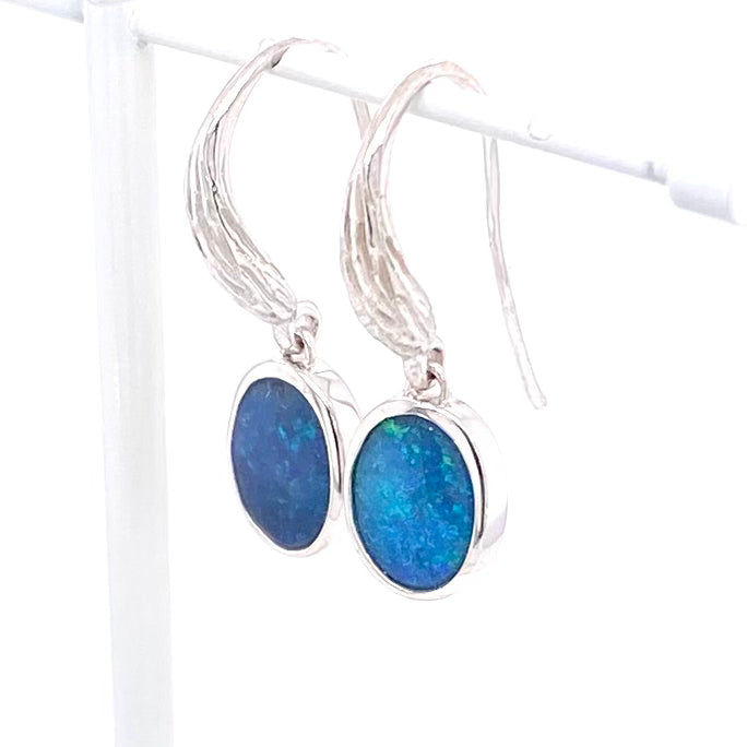 Earrings - Double opals Sh 044