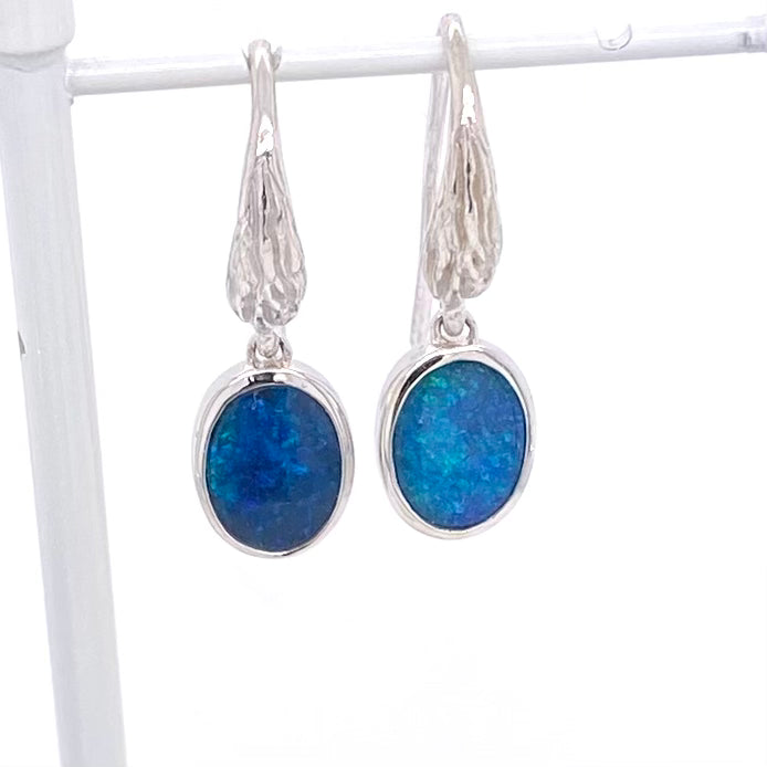 Earrings - Double opals Sh 044