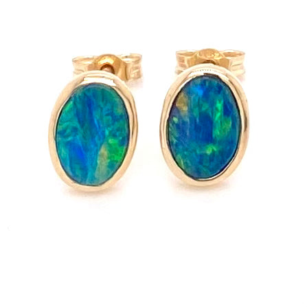 Studs - Doublet opals Ge 078