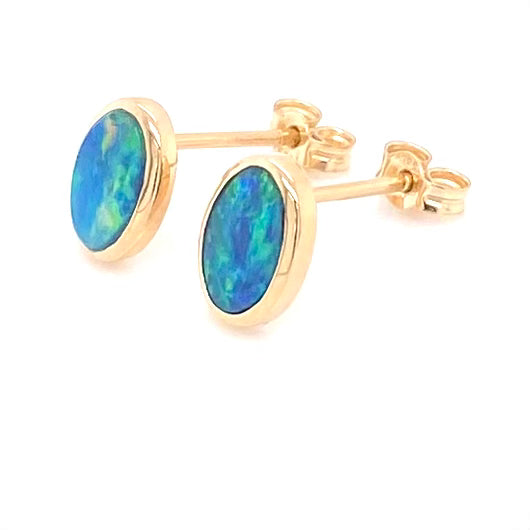 Studs - Doublet opals Ge 078