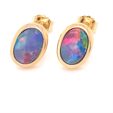 Studs - Doublet opals Ge 009