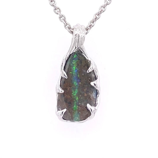 Vedhæng - Solid boulder opal Sp 194