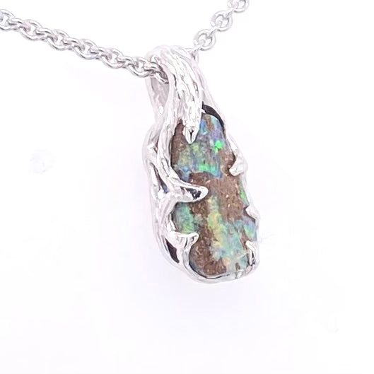 Vedhæng - Solid Boulder opal Sp 199