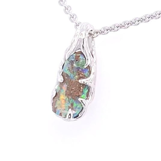 Vedhæng - Solid Boulder opal Sp 199
