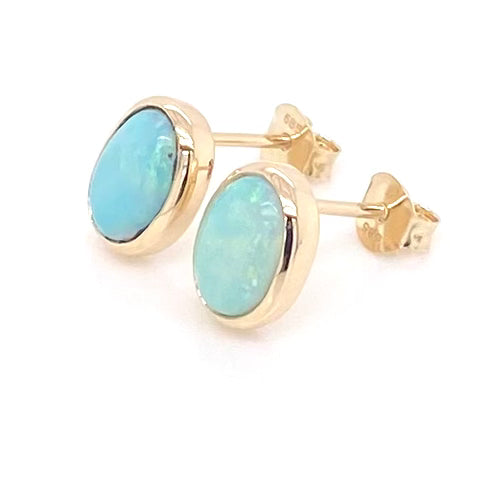 Studs - Solid opal Ge 091