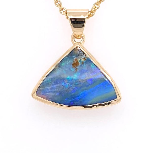 Vedhæng - Solid boulder opal Gp 228
