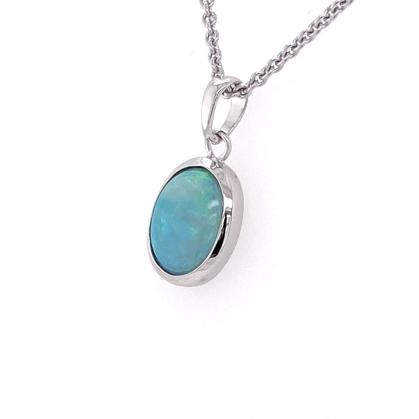 Vedhæng - Solid opal Sp 223