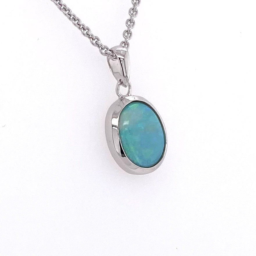 Vedhæng - Solid opal Sp 223