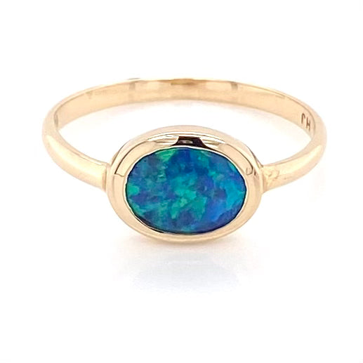 Ring - Solid opal Gr 116