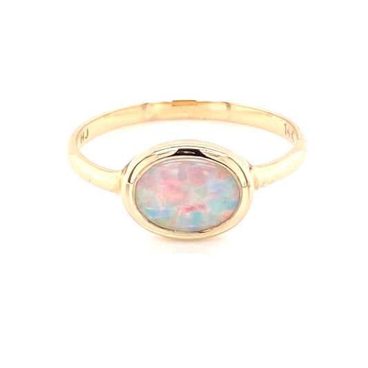 Ring - Solid opal Gr 068