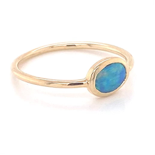 Ring - Solid opal Gr 167