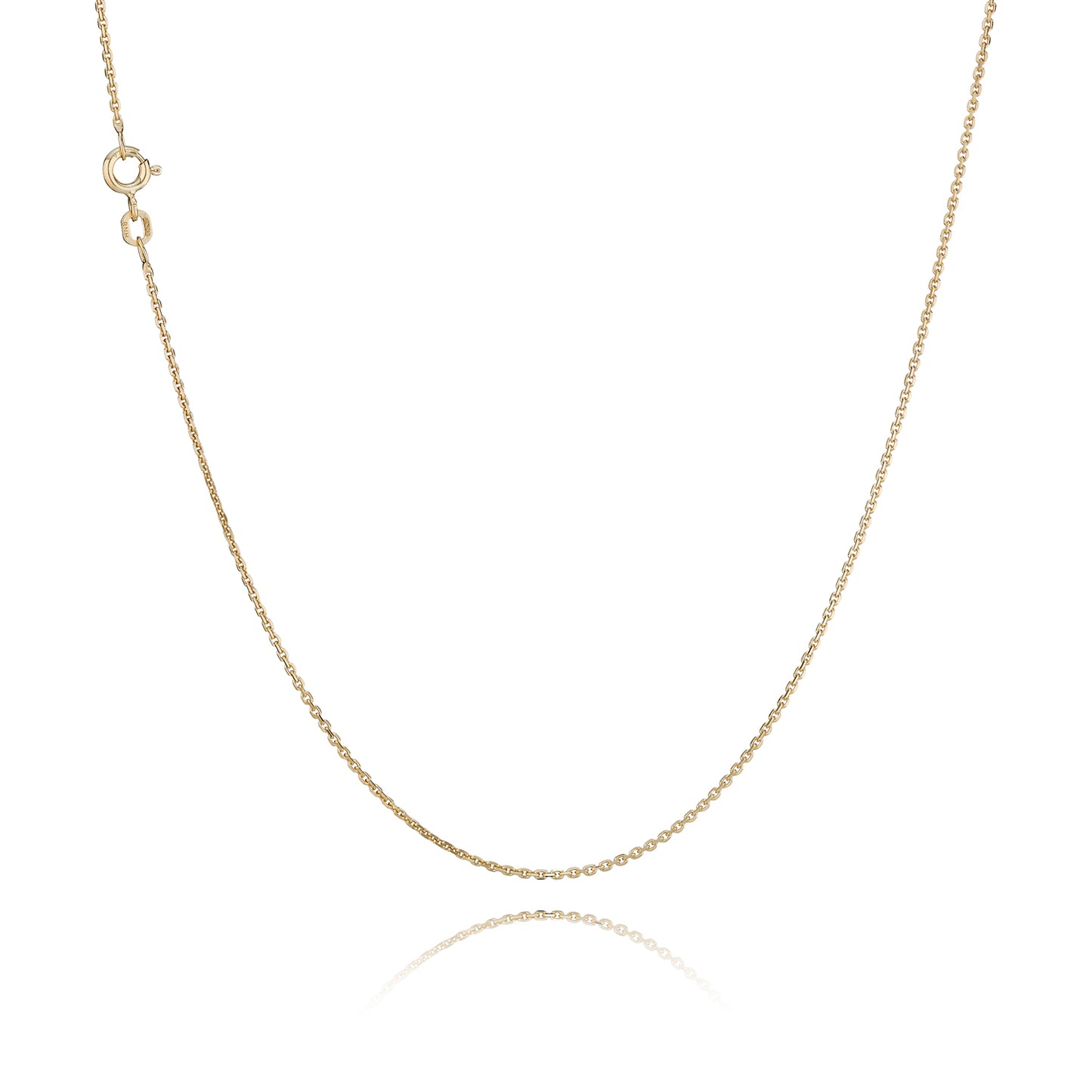 Halskette – 0,5 mm vergoldetes Silber
