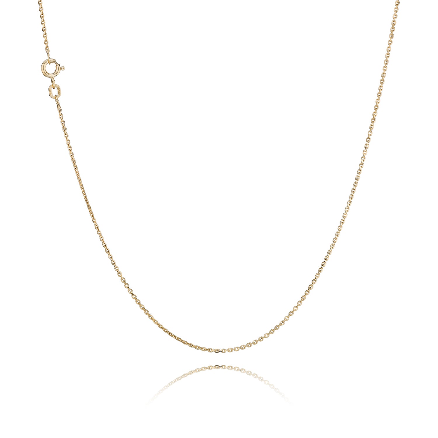 Necklace - 0.5 mm gold-plated silver
