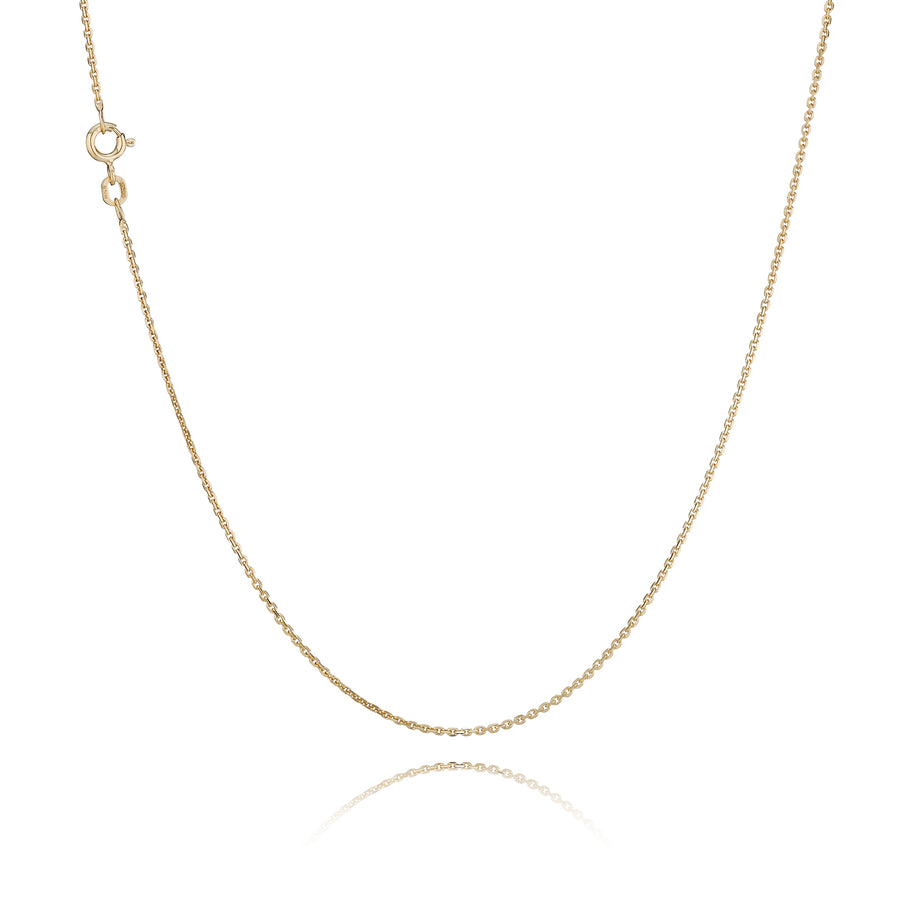 Necklace - 0.4 mm gold-plated silver