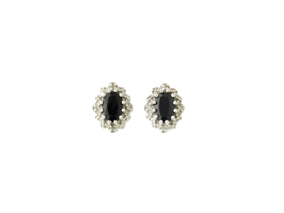 Earrings - Sapphire with diamonds