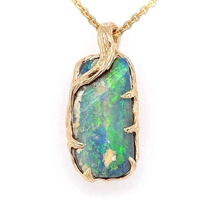 Pendant - Solid Boulder opal Gp 157
