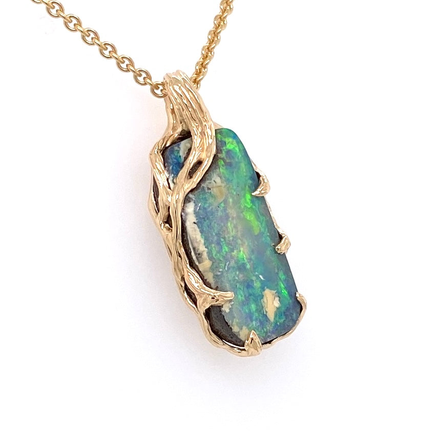Pendant - Solid Boulder opal Gp 157