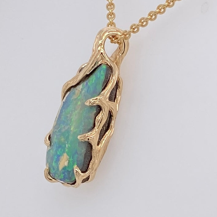 Pendant - Solid Boulder opal Gp 157