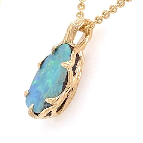 Pendant - Solid boulder opal Gp 158