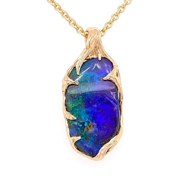 Vedhæng - Solid boulder opal Gp 156