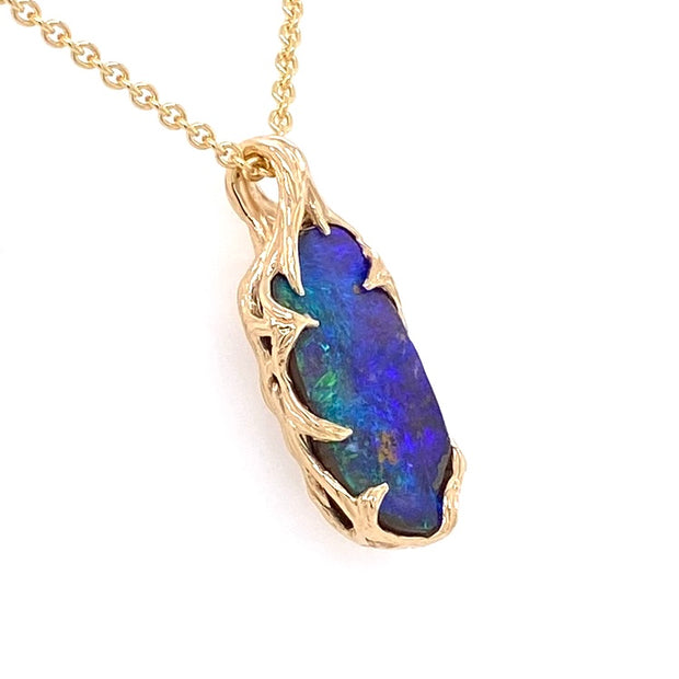 Vedhæng - Solid boulder opal Gp 156