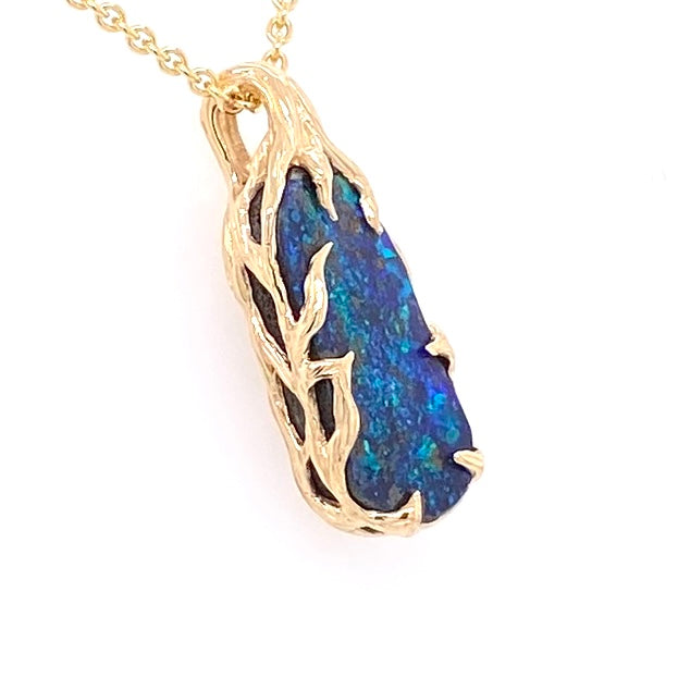 Pendant - Solid Boulder opal Gp 154