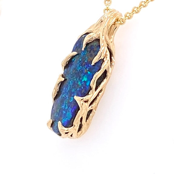 Pendant - Solid Boulder opal Gp 154