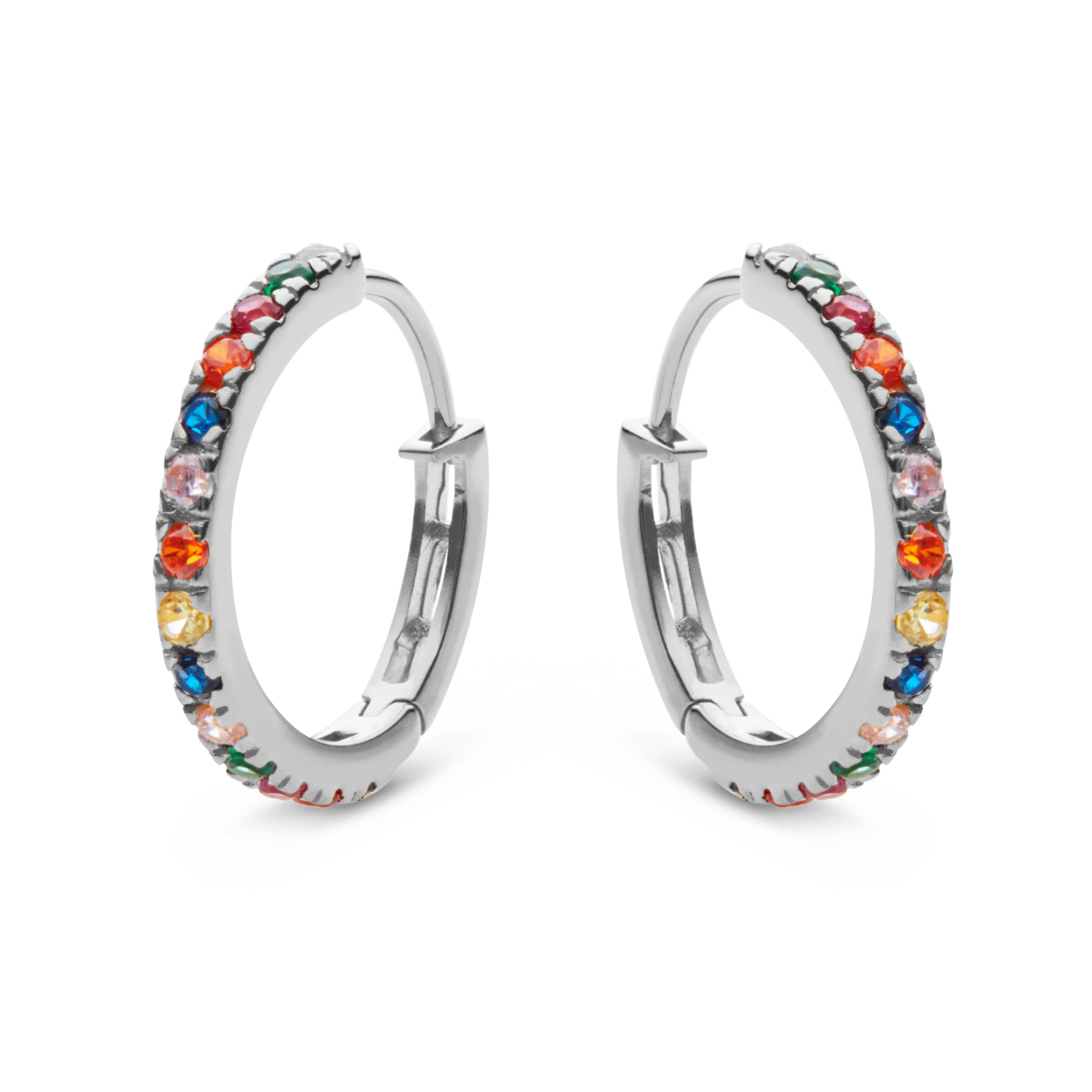 Nubia colour big øreringe fra Maanesten i sterling sølv med farvede zirconia.