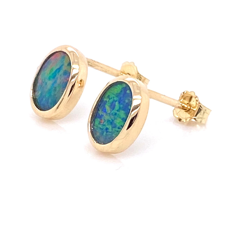 Studs - Doublet opals Ge 013