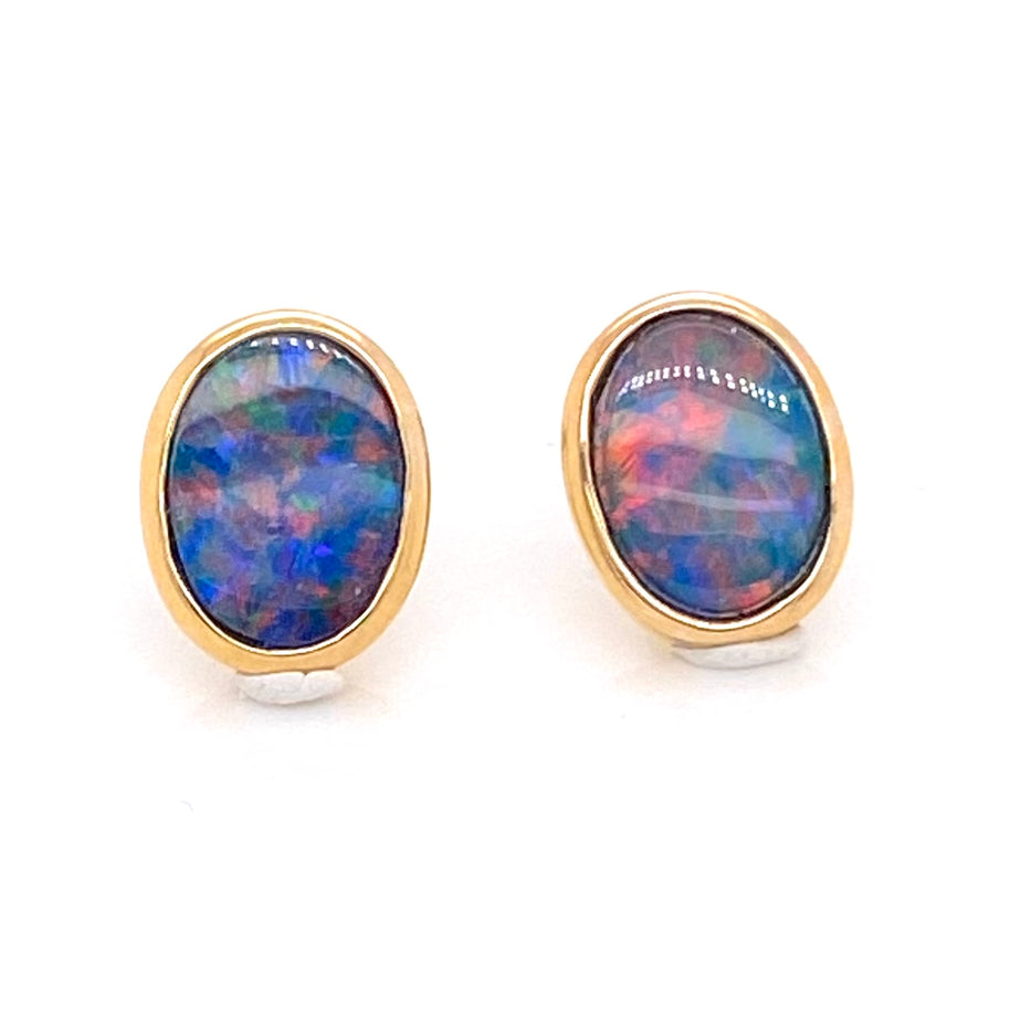 Studs - Doublet opals Ge 006
