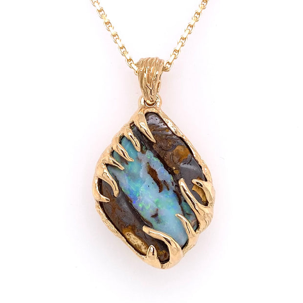 Vedhæng - Solid boulder opal Gp 104