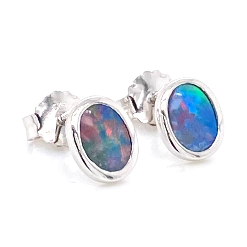 Studs - Double opal See 030
