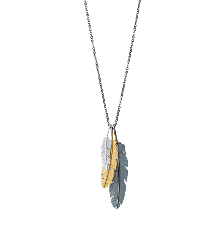 Necklace - 3 feathers