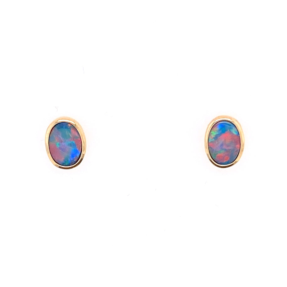 Studs - Doublet opals Ge 002