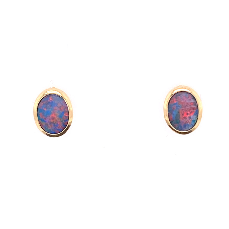 Studs - Doublet opals Ge 003