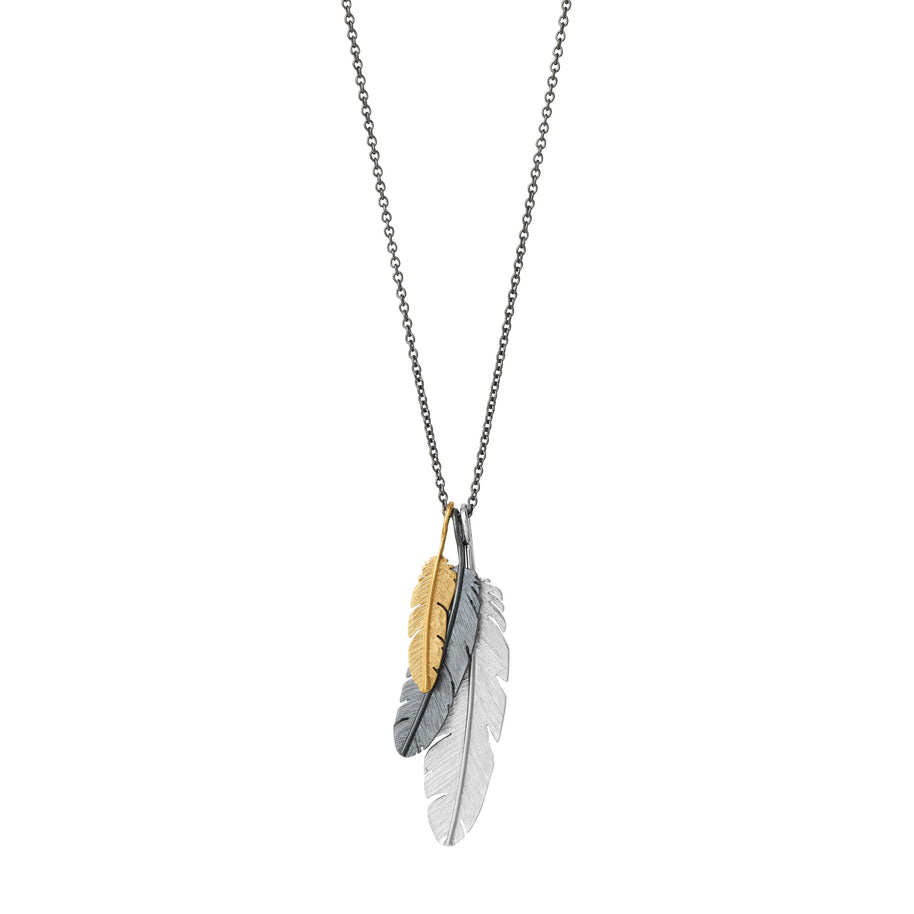 Necklace - 3 feathers