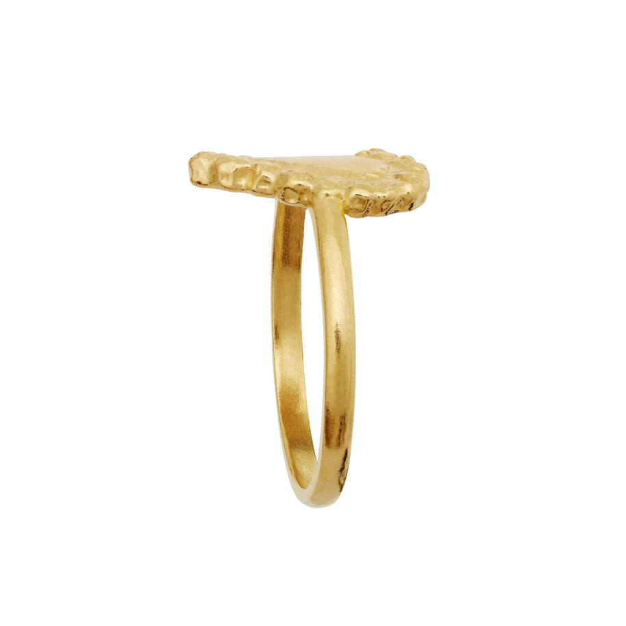 Abra ring fra Maanesten - Forgyldt