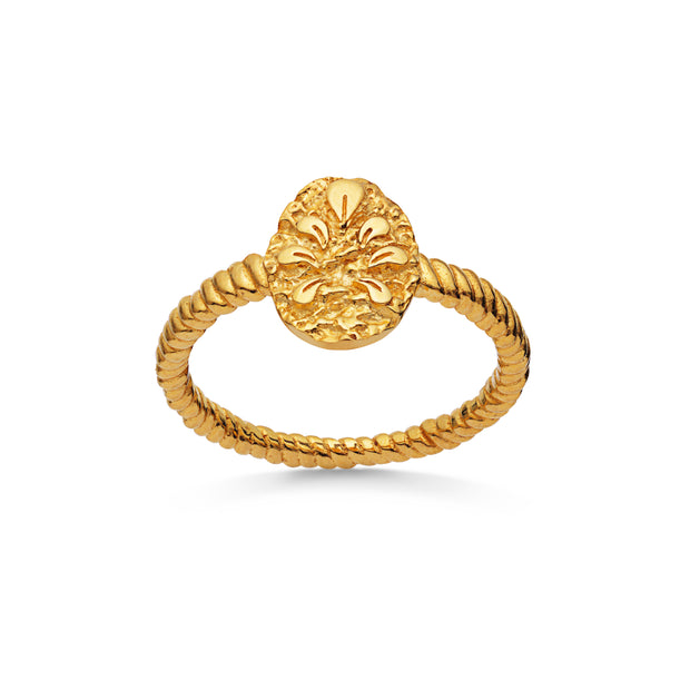 Aspen ring fra Maanesten. Forgyldt sølv