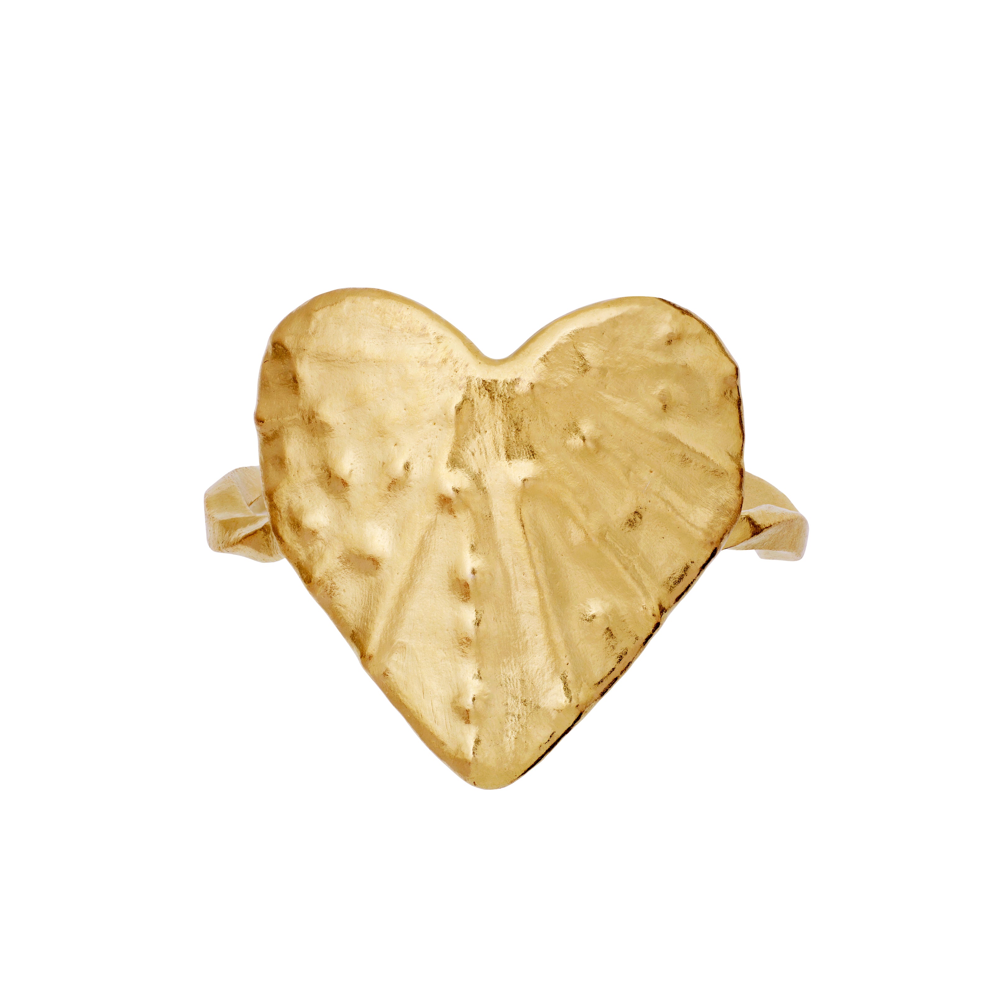 Cardissa ring fra Maanesten. Hjerteformet forgyldt sølv.